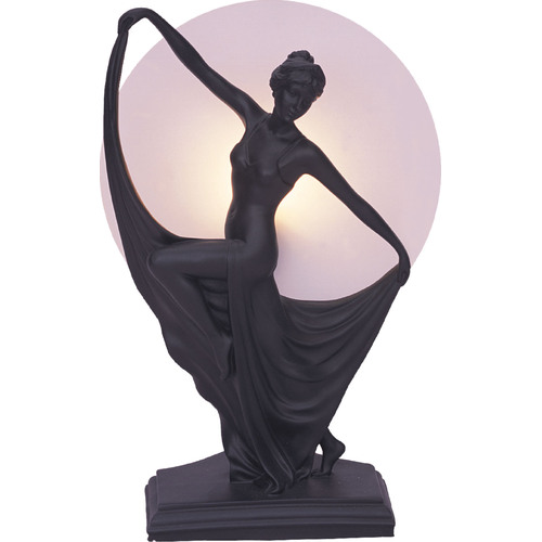 38cm Art Deco Table Lamp Boelyn - Black