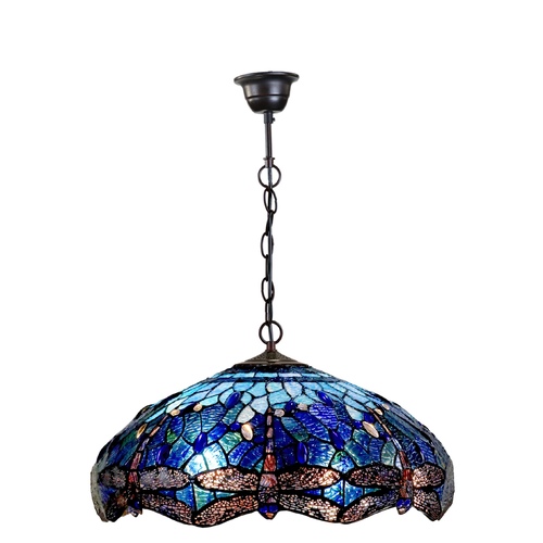 Blue Dragonfly Hanging Lamp