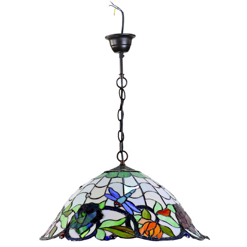 Rose &amp; Dragonfly Hanging Lamp