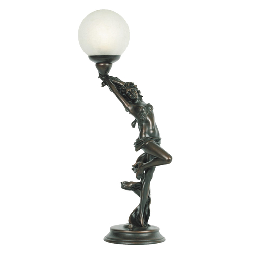 66cm Art Deco Table Lamp Grace - Antique Bronze