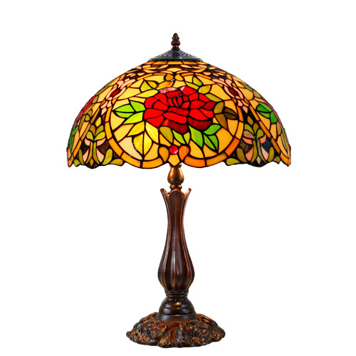 Red Camellia Table Lamp