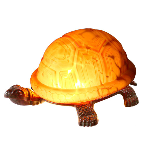 Amber Turtle Lamp