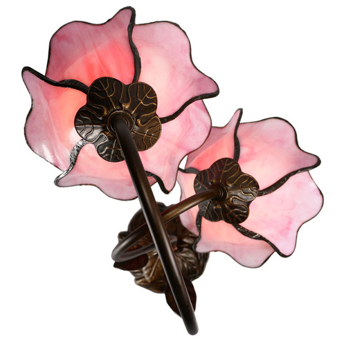 Pink Twin Lotus Tiffany Table Lamp