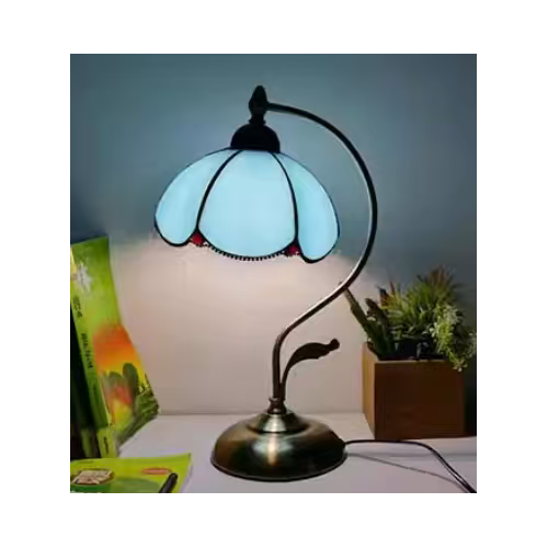 Majalis Tiffany table lamp - blue