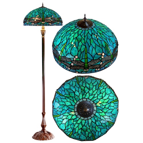 Sylvia Dragonfly Tiffany Floor Lamp