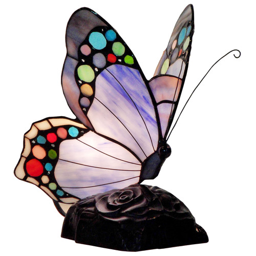 Purple Spotted Butterfly Lamp