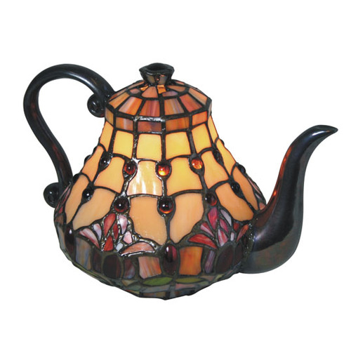 Tulip Teapot Leadlight Lamp