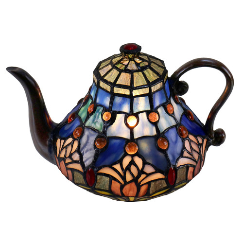 Mauve Tulip Teapot  Lamp