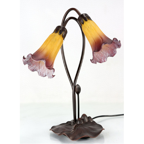 Twin Lily Lamp Orange Wine